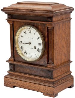 London and North Eastern Railway oak cased Bracket Clock. The original 5 inch dial is lettered