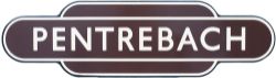 Totem BR(W) FF PENTREBACH from the former Great Western/Taff Vale Railway station between Merthyr