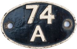 Shedplate 74A Ashford 1950-1958 with sub sheds Canterbury West to 1955, Rolvenden to 1954 and St