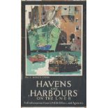 Poster LNER HAVENS AND HARBOURS ON THE LNER No2 KING'S LYNN by Frank Mason. Double Royal slightly