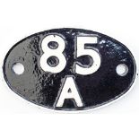 Shedplate 85A Worcester 1950-1973 with sub sheds Kingham to 1962, Evesham to 1963, Hartlebury &