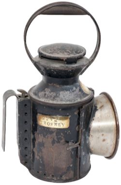 Midland and Great Northern Railway 3 Aspect handlamp stamped in the side M&GNJR and brass plated