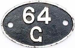 Shedplate 64G Hawick 1950-1966 with sub sheds Jedburgh to 1950, Kelso to 1955, Riccarton to 1958 and