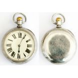 Taff Vale Railway nickel cased pocket watch with Waltham, Mass movement 4936654. Top wound and top