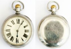 Taff Vale Railway nickel cased pocket watch with Waltham, Mass movement 4936654. Top wound and top