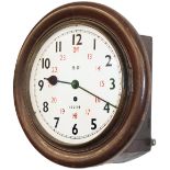 Great Northern Railway mahogany cased 10 inch fusee clock lettered on the dial BR 12234 with