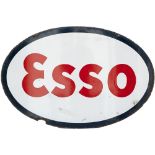 Motoring enamel advertising sign ESSO. Double sided measuring 38in x 24.5in and is in good condition
