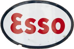 Motoring enamel advertising sign ESSO. Double sided measuring 38in x 24.5in and is in good condition