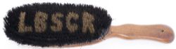 London Brighton and South Coast Railway Clothes Brush with mahogany handle and LBSCR picked out in