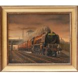 Original Oil Painting on canvas CITY OF COVENTRY AT TAMWORTH by Philip Hawkins depicting