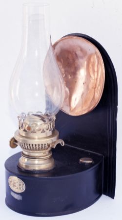 North Eastern Railway wall mounted waiting room lamp brass plated NER and stamped NER Co in the