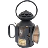 Great Northern Railway small 3 Aspect double pie crust handlamp stamped in the side and reducing