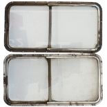 A pair of Deltic locomotive Bodyside Windows, complete and in as removed condition.