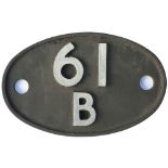 Shedplate 61B Aberdeen Ferryhill 1950-1966 famous for its allocation of A4 and A2 Pacifics. In