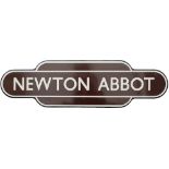 Totem BR(W) FF NEWTON ABBOT from the former Great Western Railway station between Teignmouth and