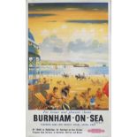 Poster BR(W) BURNHAM-ON-SEA by John S. Smith. Double Royal 25in x 40in. In very good condition,