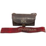 Great Eastern Railway leather DETONATOR POUCH complete with GER nickel badge, measures 8.5in x