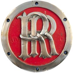 Rhodesian Railways smokebox emblem RR. Circular cast brass with 863 stamped and painted to rear.