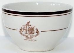 Great Western Railway china FINGER BOWL with Twin Shield Coat Of Arms and REFRESHMENT DEPARTMENT GWR