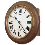 LMS 8 inch oak cased railway clock with original dial lettered L.M.S. 17115 and a Smiths Empire