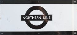 London Underground enamel frieze sign NORTHERN LINE measuring 26in x 9in. In very good condition