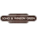 Totem BR(W) FF SOHO & WINSON GREEN ex Great Western Railway station between Hockley and Handsworth.