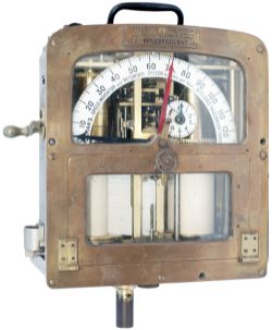 Southern Railway Flaman locomotive SPEED INDICATOR/RECORDER with makers name on the front ATELIERS