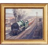 Original Oil Painting on canvas of ROYAL SCOT 46137 THE PRINCE OF WALES' VOLUNTEERS (South