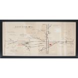 LMR signal box diagram BEDFORD No1, full colour with FROM SANDY and BLETCHLEY either end, dated