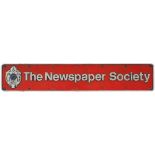 Nameplate THE NEWSPAPER SOCIETY ex British Railways Class 43 High Speed Train numbered 43196.