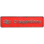 Nameplate CRAIGENTINNY ex British Railways Class 43 High Speed Train numbered 43100. Named at