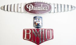 Bus Radiator badges to include an enamelled Birmingham Corporation chromed shield a cast brass