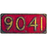 East African Railways & Harbours cabside numberplate 9041. Ex Class 90 1Co-Co1 diesel electric built