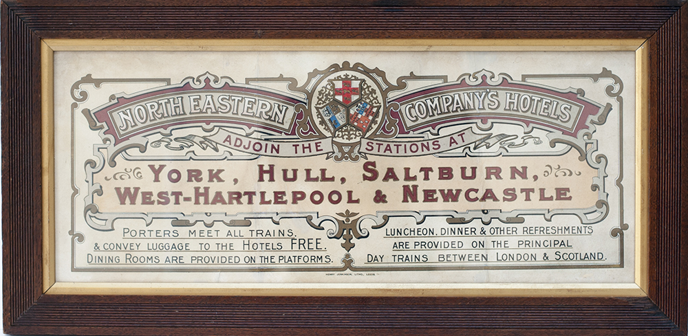 Carriage print NORTH EASTERN COMPANY'S HOTELS ADJOIN THE STATIONS AT YORK, HULL, SALTBURN, WEST-