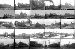 Approximately 115, 35mm negatives. Includes Crewe Sheffield, Bradford, Starbeck, Carnforth and