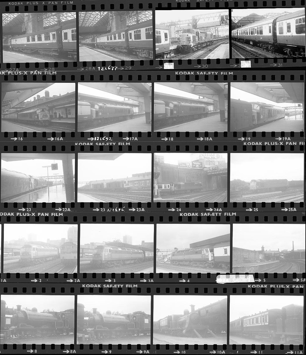 Approximately 80, 35mm negatives. Includes Derby, Sheffield and Carlisle etc taken in 1972. Negative