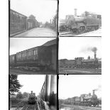 Qty 8 large format glass negatives Bishops Castle Rly taken in 1932. Negative numbers within