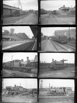 Approximately 47, medium format negatives. Includes mostly stations, some industrial locomotives