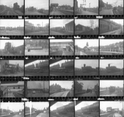 Approximately 72, 35mm negatives. Includes Ashchurch, Cheltenham, Worcester, Quakers Yard and Cymmer
