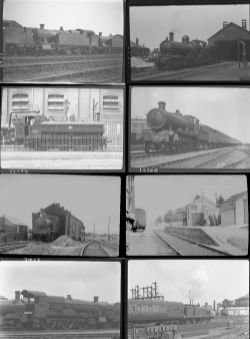 Approximately 107 large and medium format negatives. A mixture of GWR, SR, LMS, GER, NER a couple of
