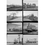 Approximately 63 medium format negatives. Includes mostly M&GN, with a few LNER and a LMS taken in