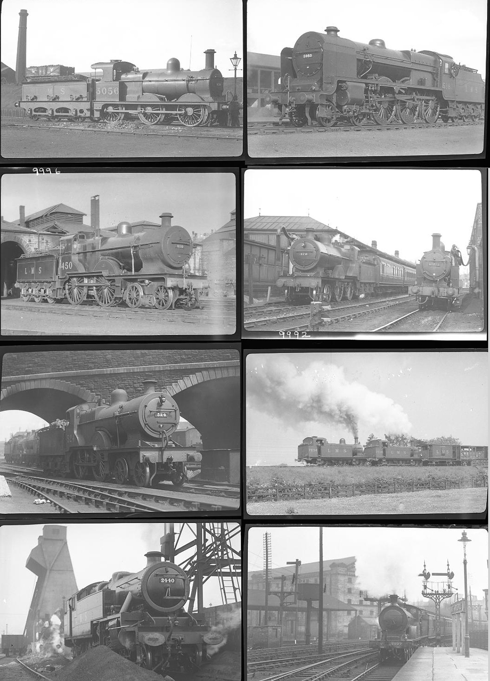 Approximately 110 medium format negatives. Mostly LMS, some LNER, a couple of EHLR and M&GN taken in