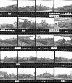 Approximately 100, 35mm negatives. Includes Crewe taken in 1949. Negative numbers within range: