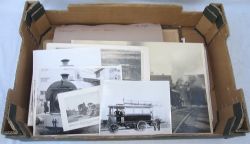A Lot containing a collection of Railway PHOTGRAPHS to include engine photos and other railway