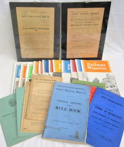 A box containing various official railway instruction booklets together with 12 copies of RAILWAY