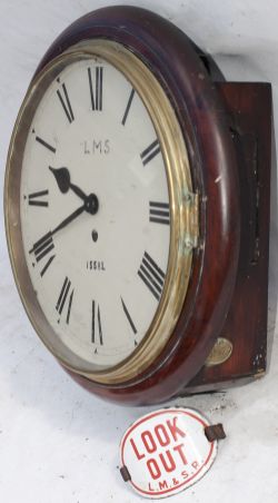 LMS CLOCK with replaced movement modified for battery use together with an LM&SR LOOK-OUT Arm Band