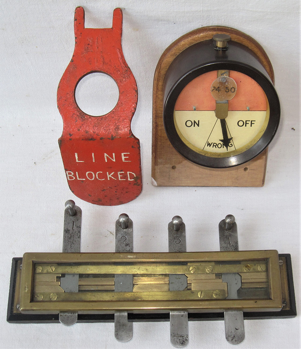 A lot containing signalling interest. A instructional model showing the working of INTERLOCKING