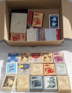 A large collection of railway related publicity playing cards some being LMS and LNER.