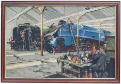 LNER Quad Royal cut down poster mounted onto board. GIANTS REFRESHED by T Cuneo.