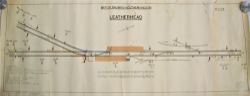 BR(S) original SIGNAL BOX DIAGRAM drawn on cartridge paper LEATHERHEAD dated 1963 in good ex box